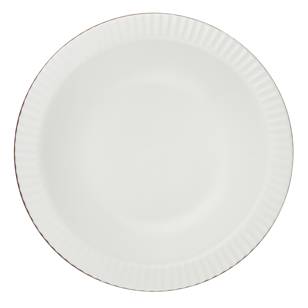 Тарелка суповая Лусия тм MILLIMI, 21,3см, фарфор, кремовый, арт.№ 816-247