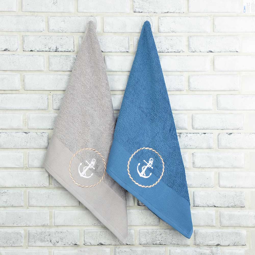 PROVANCE Полотенце махровое подарочное "Море", 100% хлопок, 50х90см, 350гр/м, арт.№ 420-012