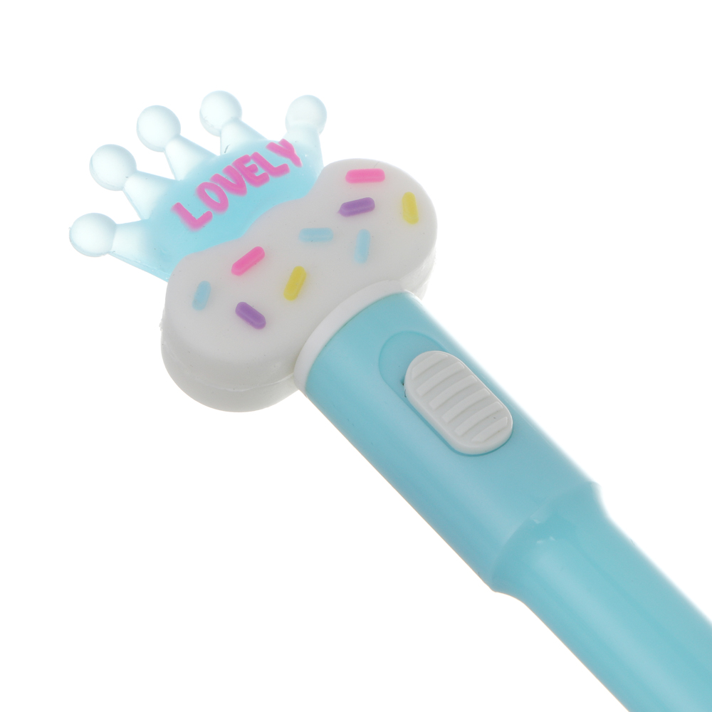 Ручка шариковая синяя 0,7мм, с LED подсветкой "Корона", 2 вида, арт.№ 591-299