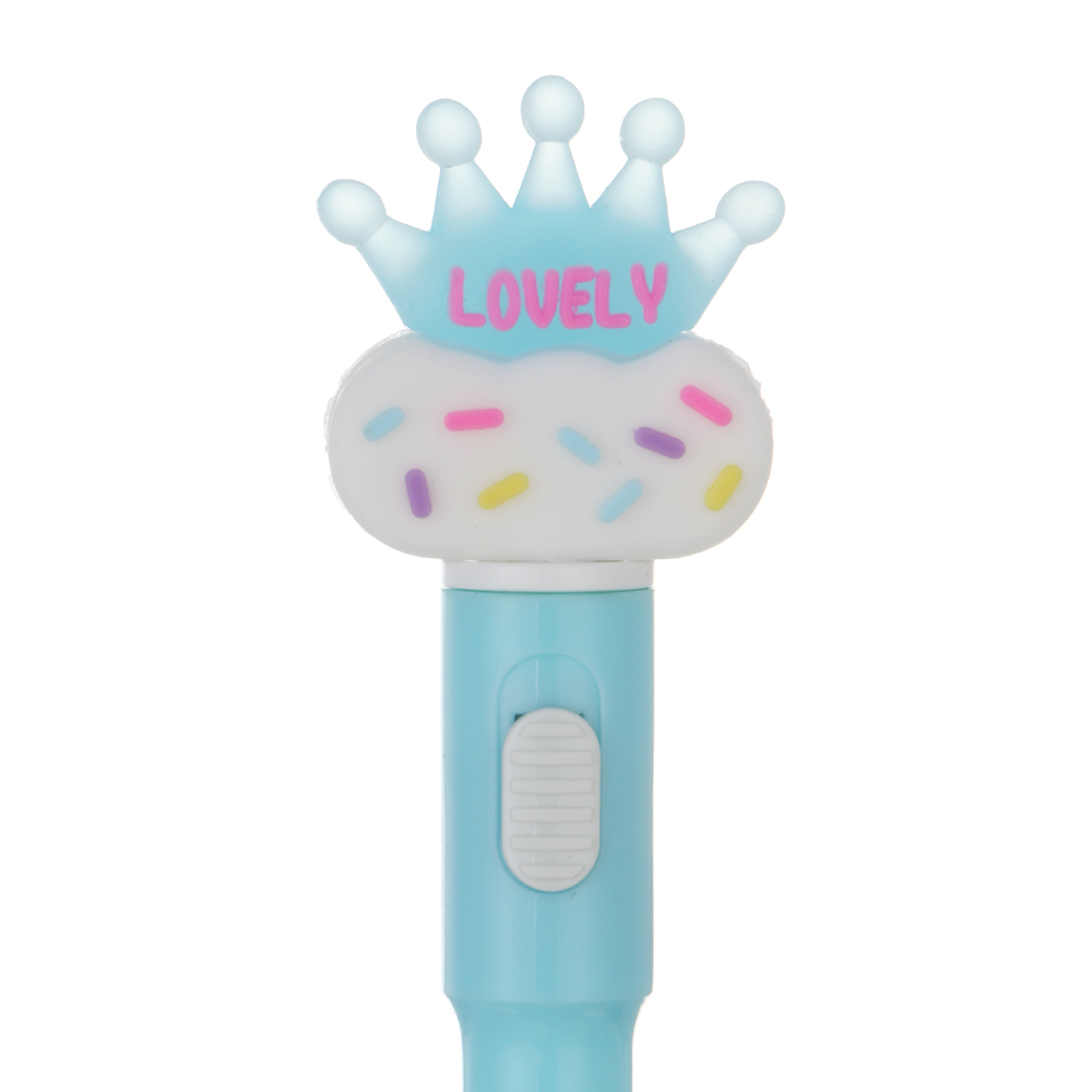 Ручка шариковая синяя 0,7мм, с LED подсветкой "Корона", 2 вида, арт.№ 591-299