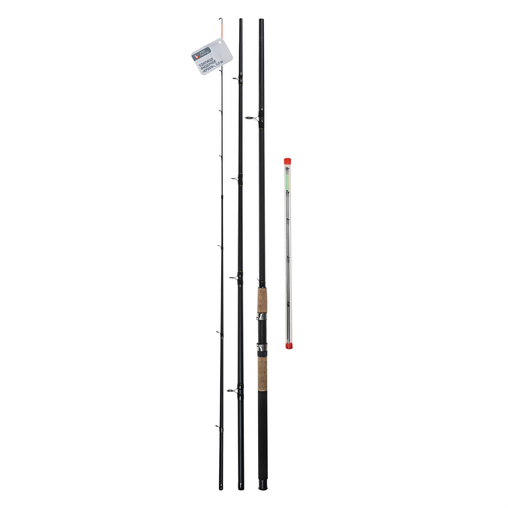 Удилище фидерное "Краун" тм AZOR FISHING, 3 сост, файбергласс, 3м, 50-100 гр, в комплекте 3 вершинки, арт.№ 149-130