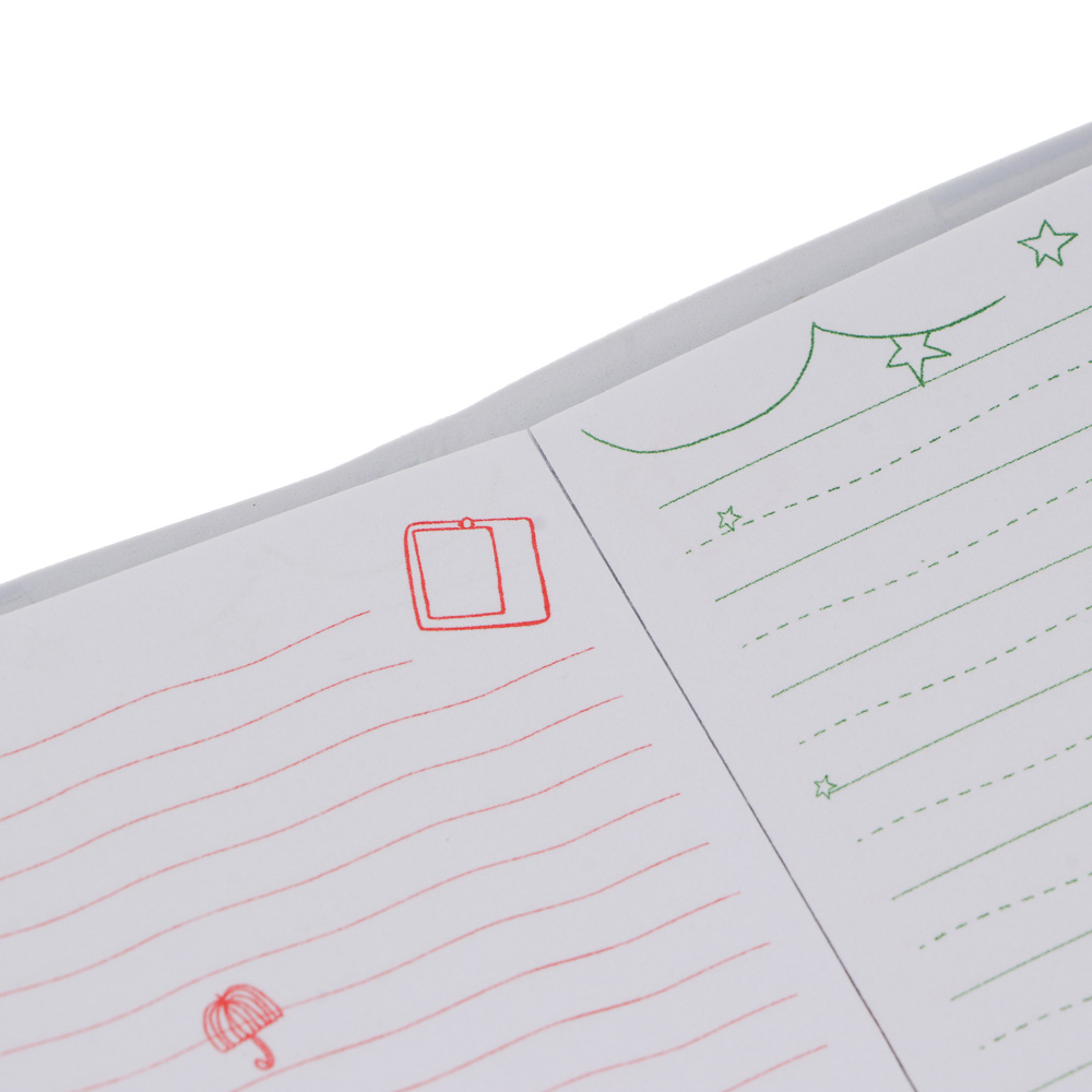 Набор канц. 4 предмета (блокнот, 4-цв.шар.ручка, маркер-текст., клейкая лента) уп. 11х19,5см, 3 диз., арт.№ 532-103