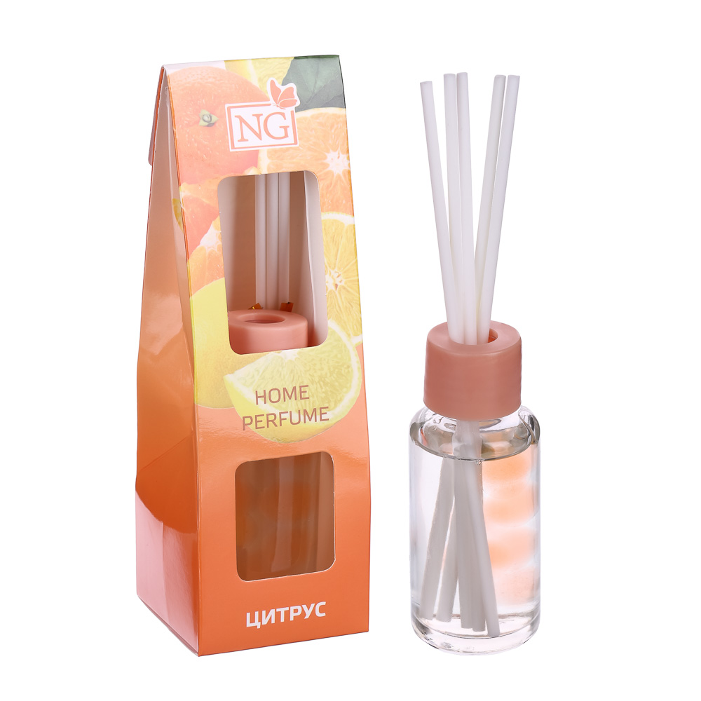 NEW GALAXY Ароматизатор диффузор с палочками, 35 мл, бабл гам,ваниль,океан,лаванда,цитрус,корица, арт.№ 778-090