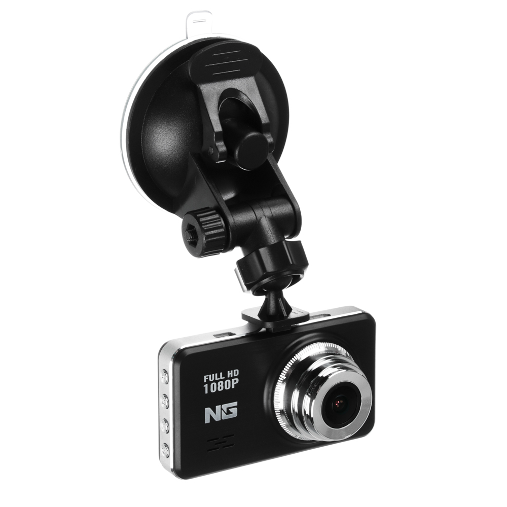 NG Видеорегистратор Full HD, дисплей 3.0”, слот micro-SD, 200мАч, зарядка 12/24В 3.4М, пластик, арт.№ 717-008