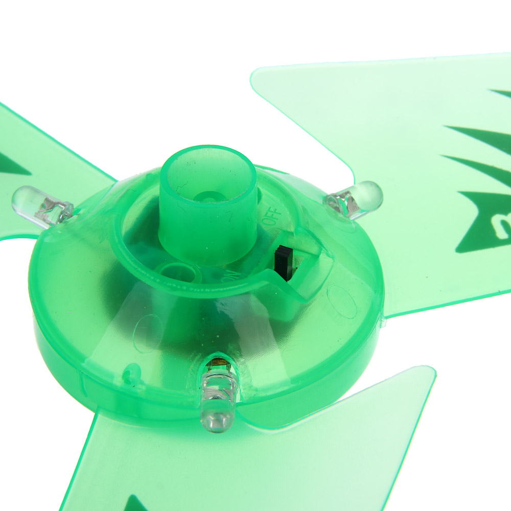 Запускалка с вертушкой большая механическая, 3х13AG, свет, d 25см, PP, арт.№ 900-048