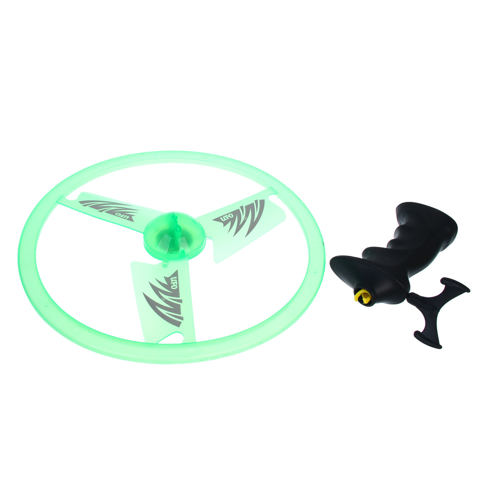 Запускалка с вертушкой большая механическая, 3х13AG, свет, d 25см, PP, арт.№ 900-048