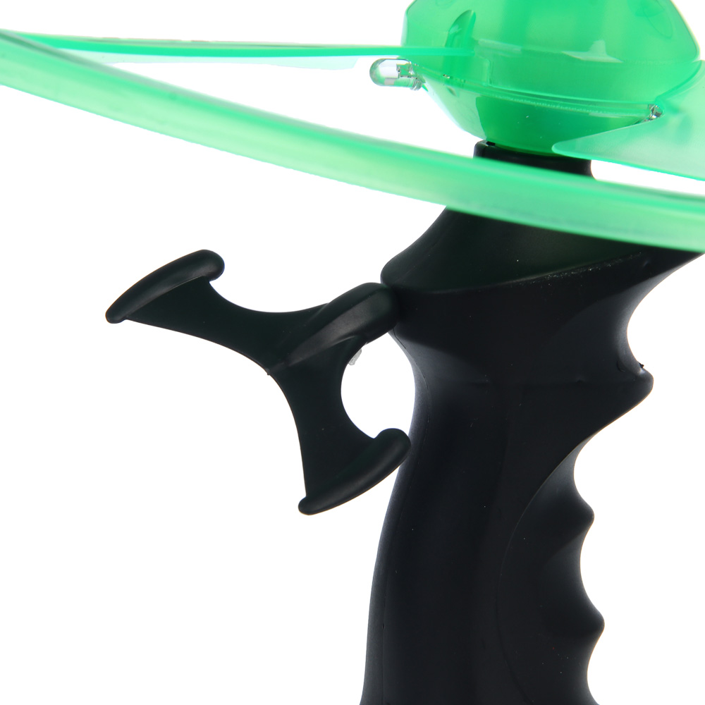 Запускалка с вертушкой большая механическая, 3х13AG, свет, d 25см, PP, арт.№ 900-048