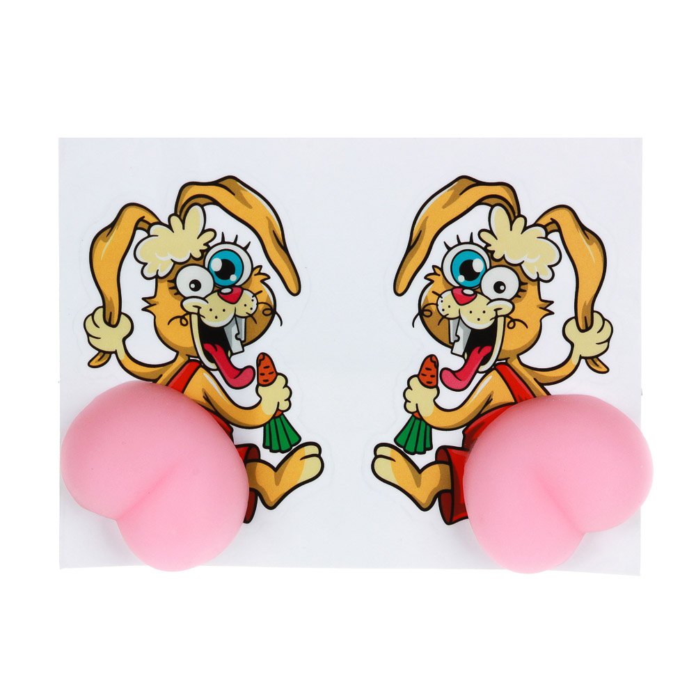 LASTIKS Антистресс мялка-наклейка, силикон, ПВХ, 7,5х10см, 8 дизайнов, арт.№ 297-084