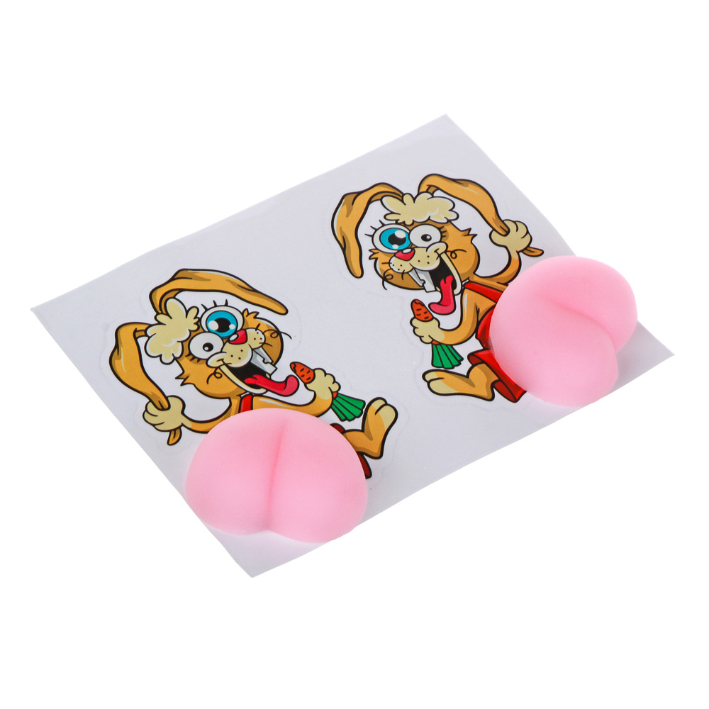 LASTIKS Антистресс мялка-наклейка, силикон, ПВХ, 7,5х10см, 8 дизайнов, арт.№ 297-084