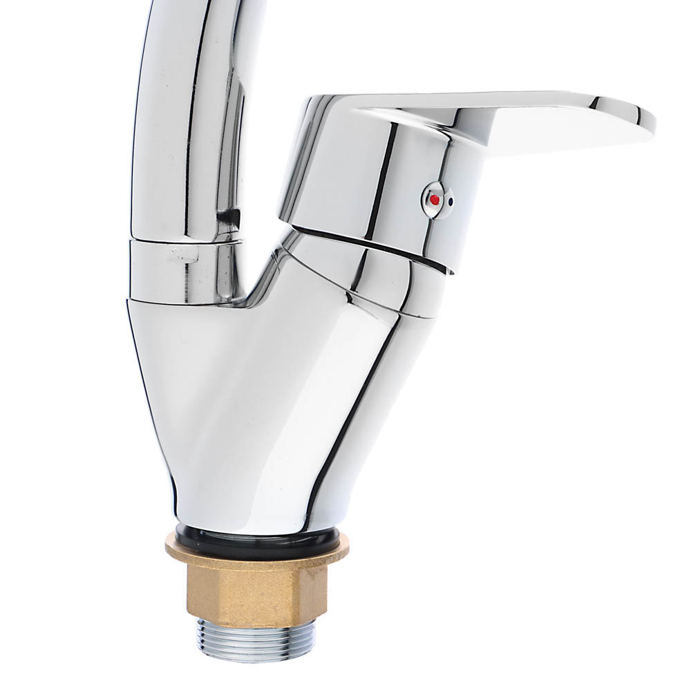 RAIN Смеситель для кухни Оникс, высокий излив, картридж 35мм, гайка, латунь, хром, арт.№ 561-241