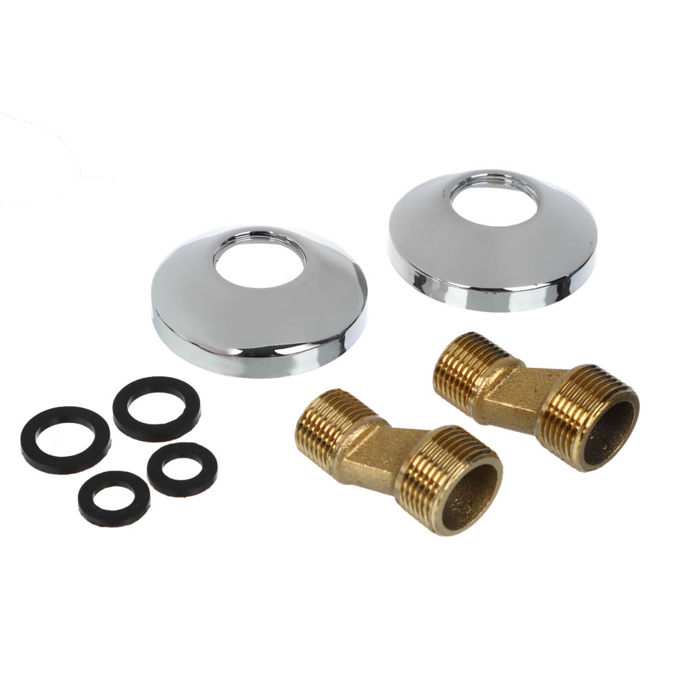 RAIN Смеситель для ванны Нефрит, круглый излив 40см, керам. кран-буксы 1/2, душ. набор, латунь, хром, арт.№ 561-260