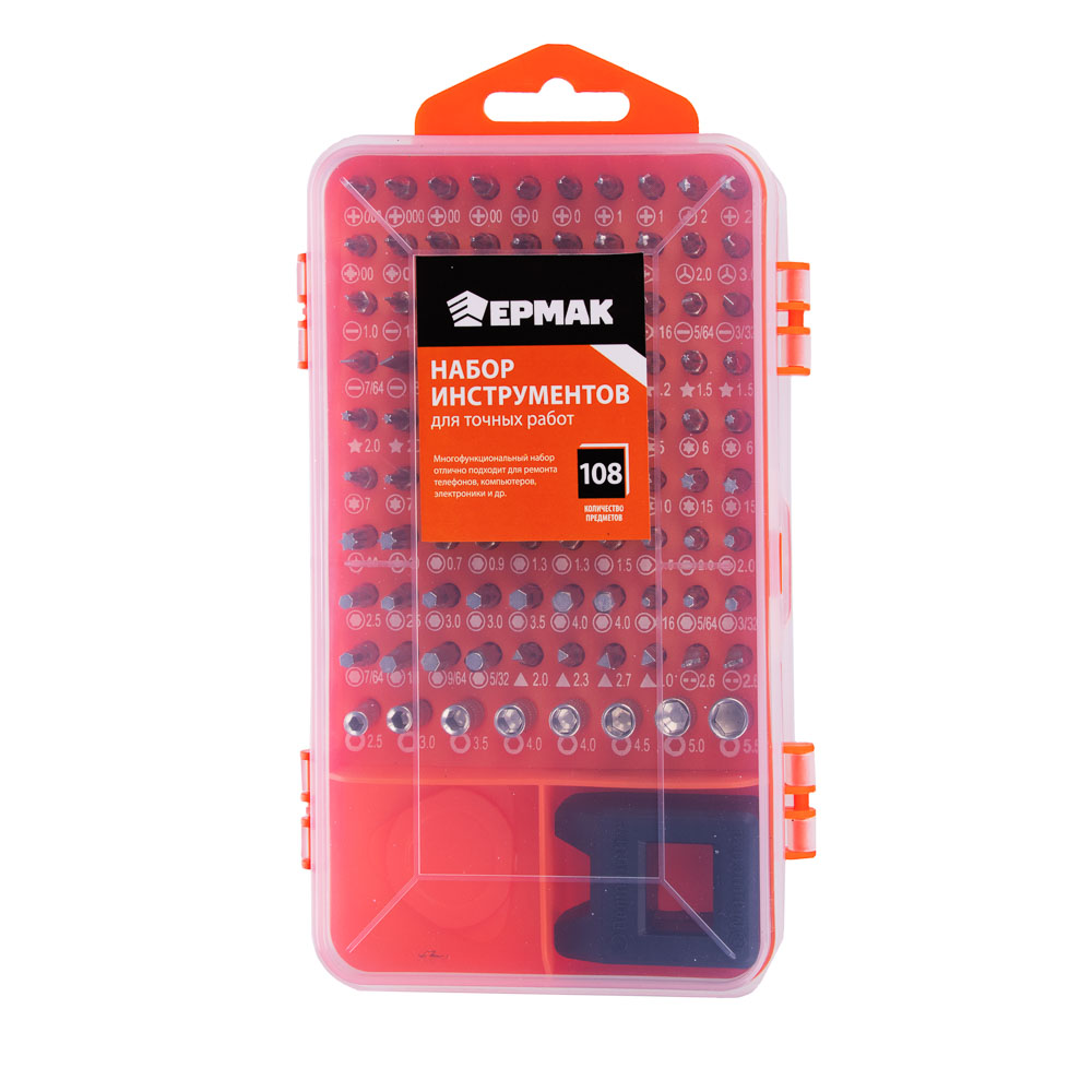 ЕРМАК Набор инструментов для точных работ 108 предметов, арт.№ 651-225