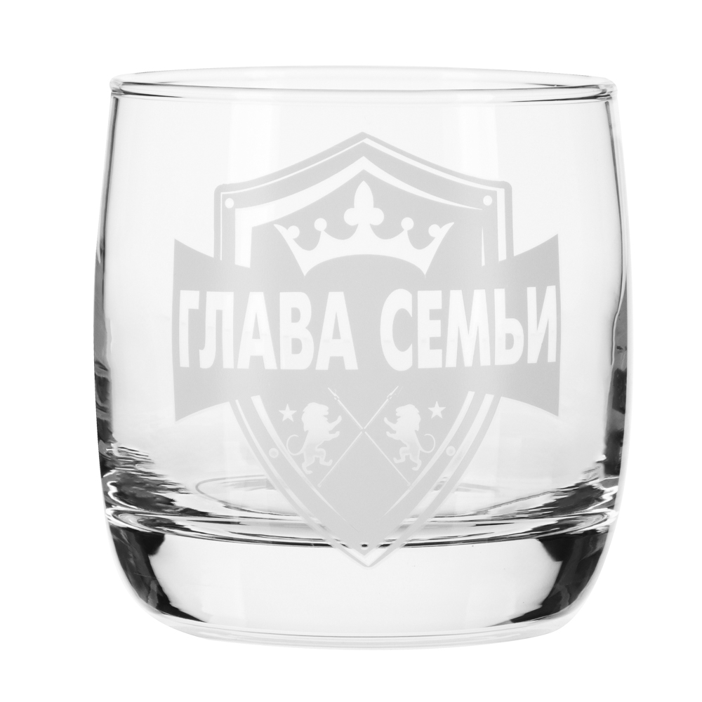 Стакан низкий 310мл с деколью "Для мужчин", стекло, арт.№ 878-006