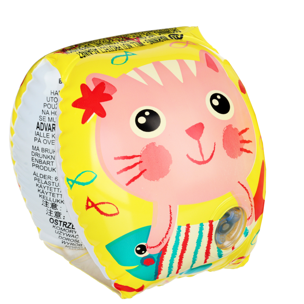 INTEX Нарукавники для плавания HAPPY KITTEN ARM BANDS, от 6-36 мес., 20х15см, 56665EU, арт.№ 062-005