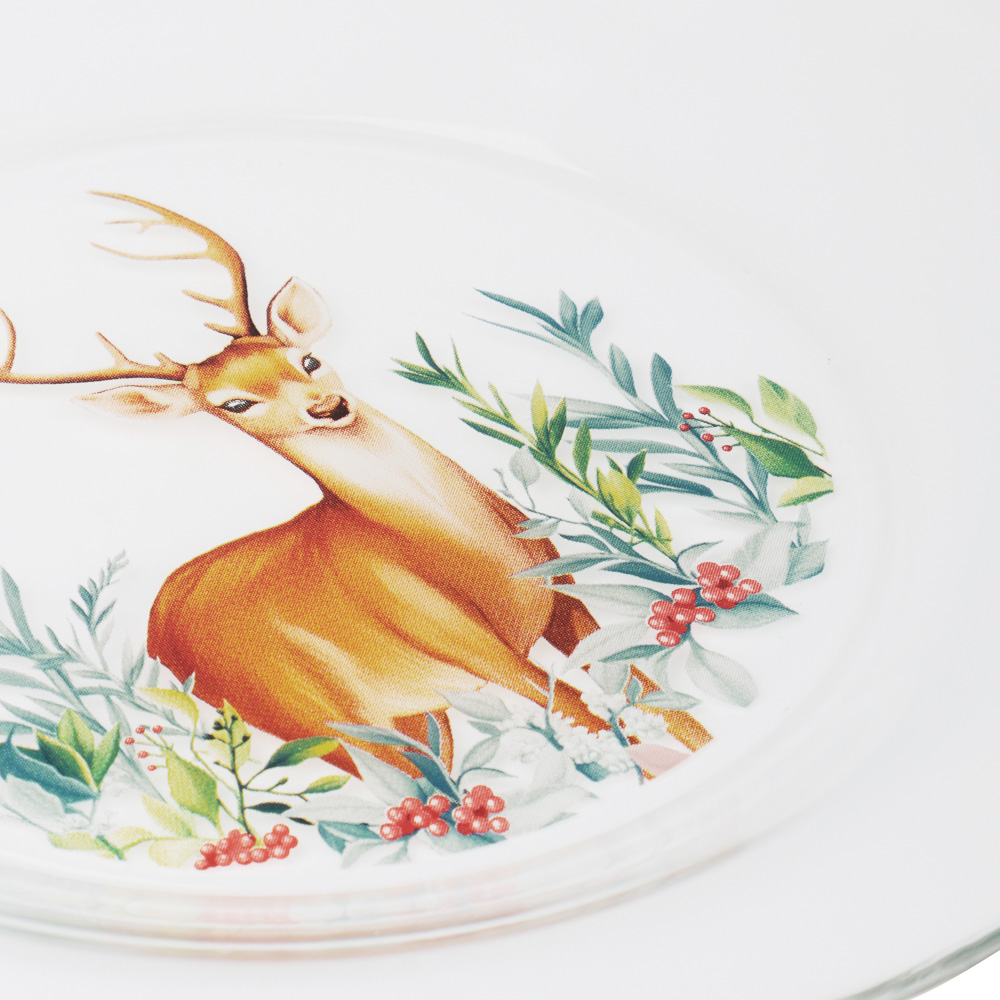 ОСЗ Олень Тарелка десертная 19,6см, стекло, арт.№ 877-775