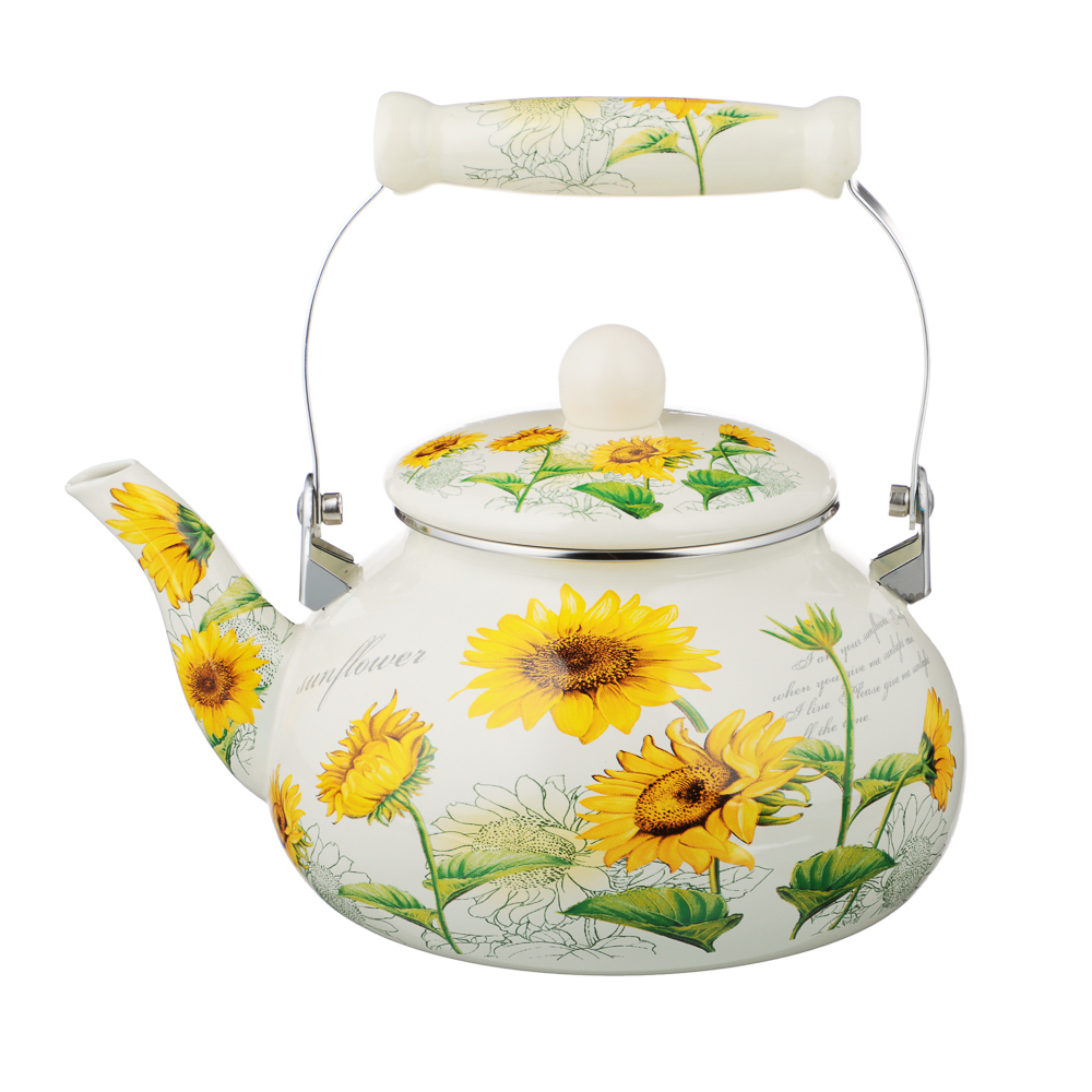 VETTA Подсолнухи Чайник эмалированный, 2,5л, индукция, арт.№ 894-524