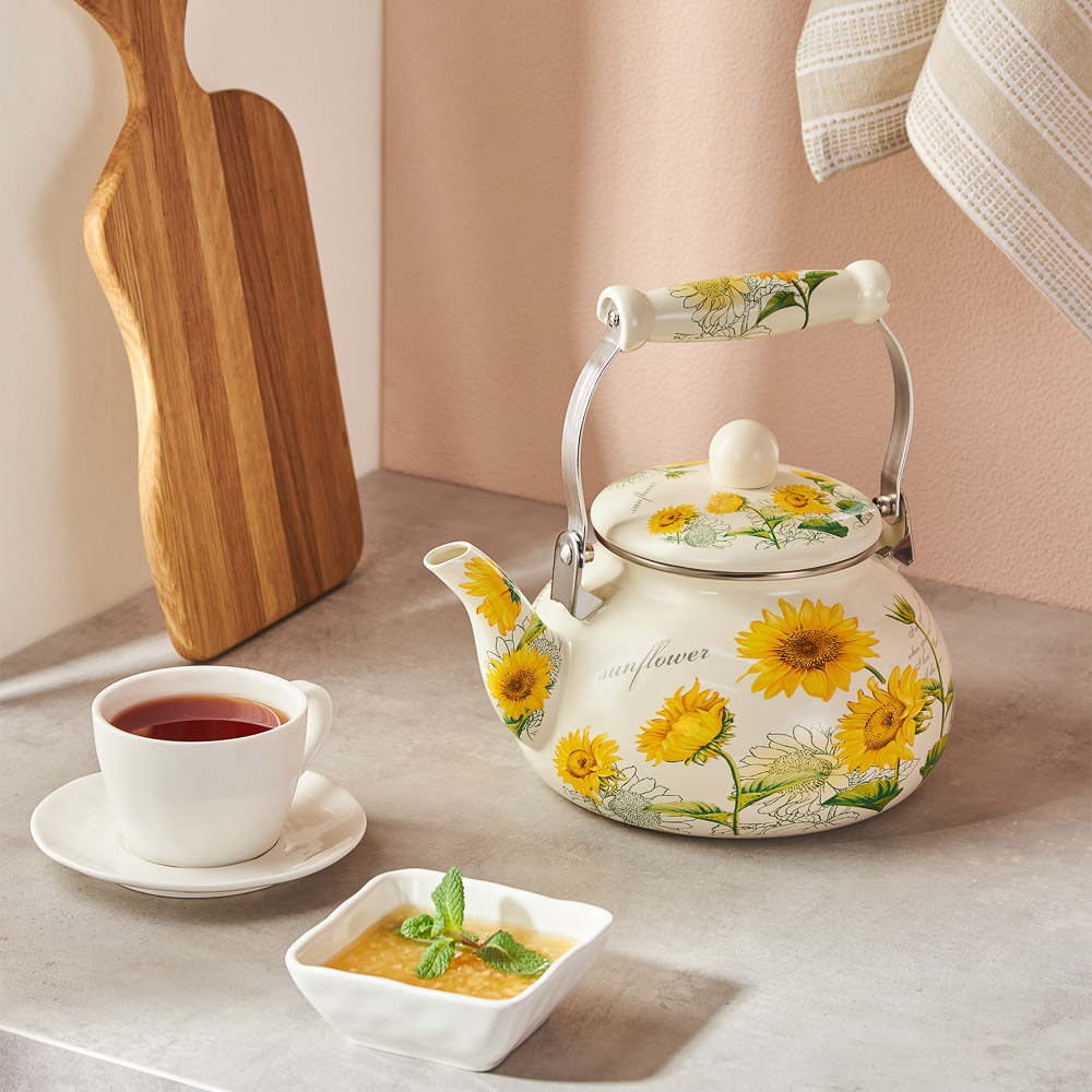 VETTA Подсолнухи Чайник эмалированный, 2,5л, индукция, арт.№ 894-524