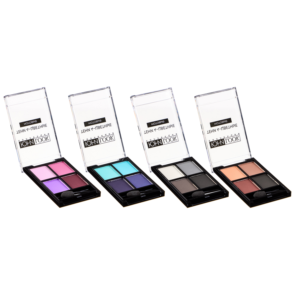 ЮНИLOOK Тени 4-цветные матовые, 6,2 гр, 4 тона, МГ-21, арт.№ 330-450