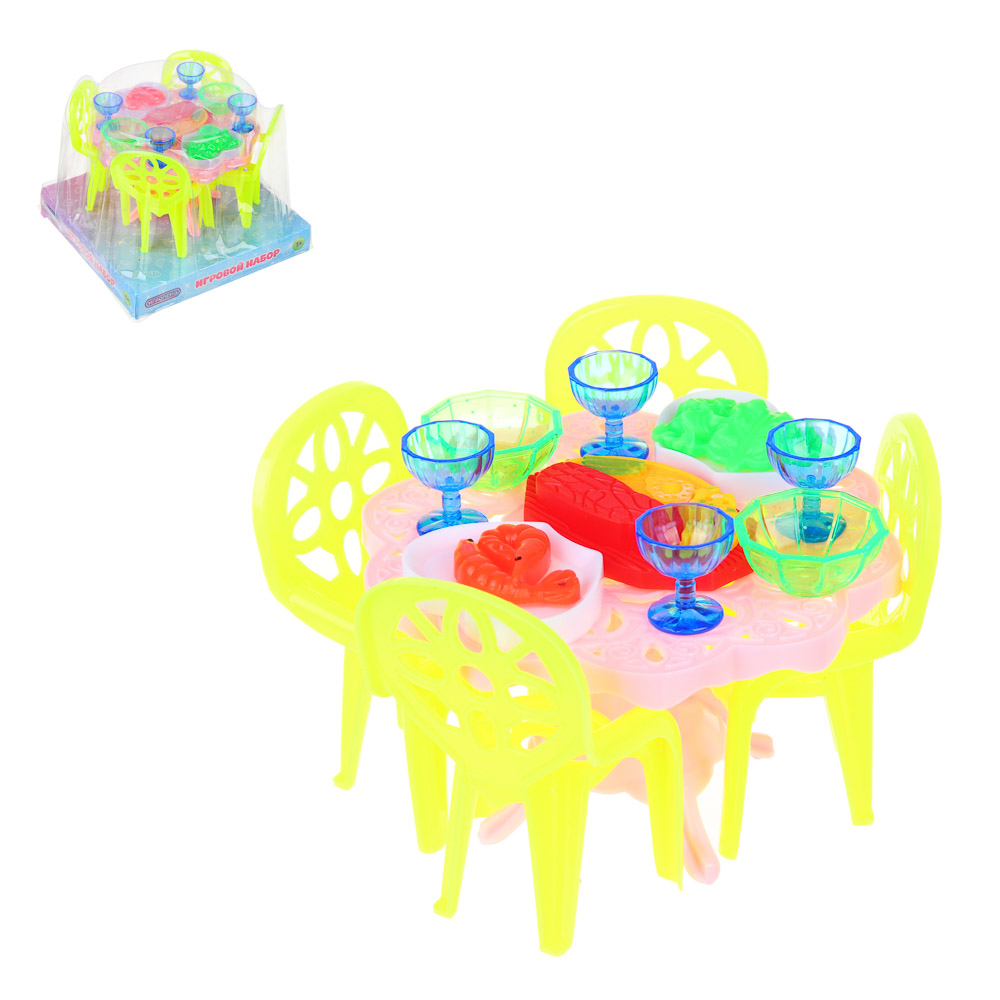 ИГРОЛЕНД Набор мебели и посуды для кукол, ABS, 12х12х9см, арт.№ 267-573