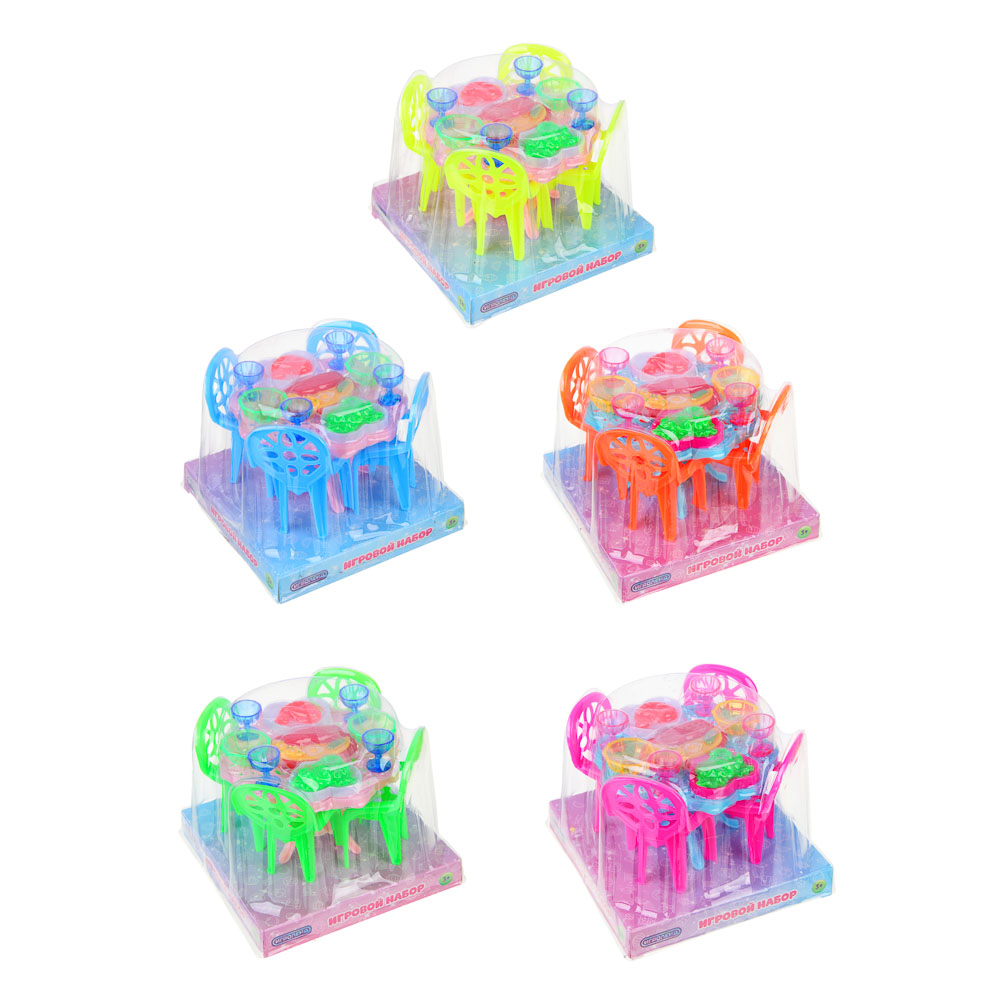 ИГРОЛЕНД Набор мебели и посуды для кукол, ABS, 12х12х9см, арт.№ 267-573