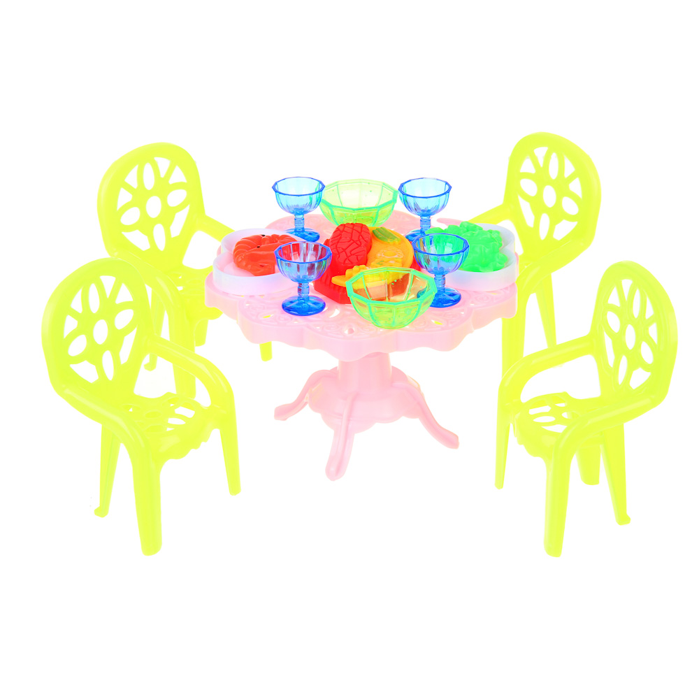 ИГРОЛЕНД Набор мебели и посуды для кукол, ABS, 12х12х9см, арт.№ 267-573