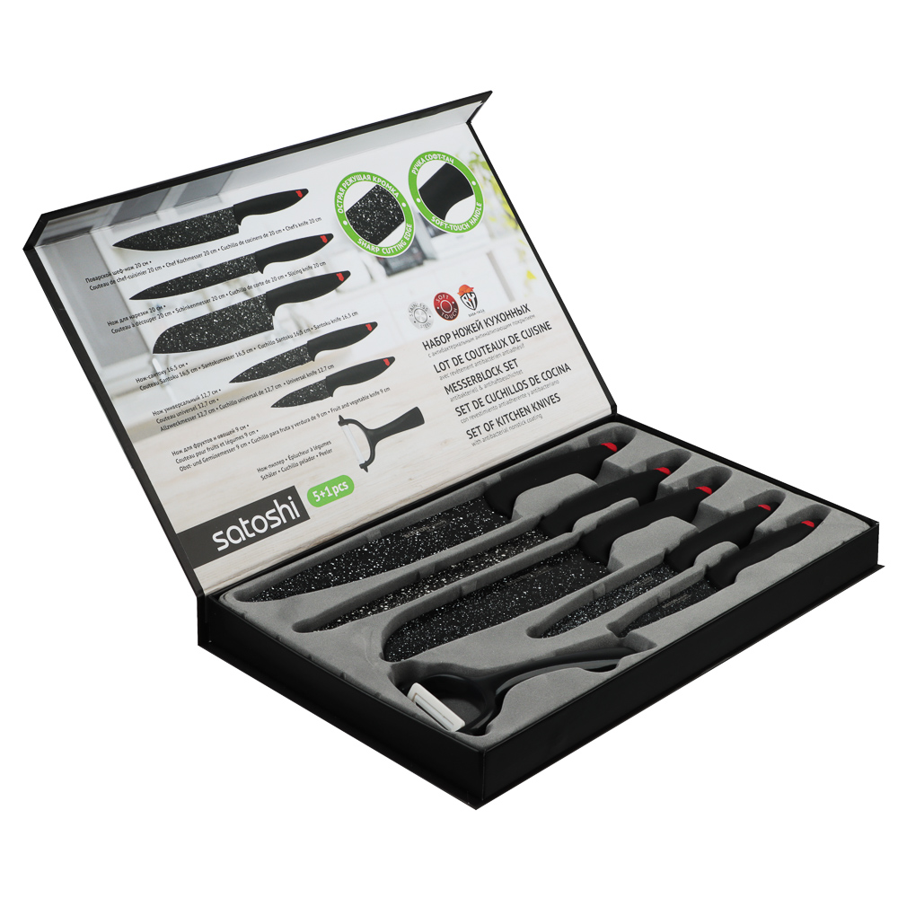 SATOSHI Болтон Набор ножей кухонных 6пр, в магнитной коробке, арт.№ 803-284