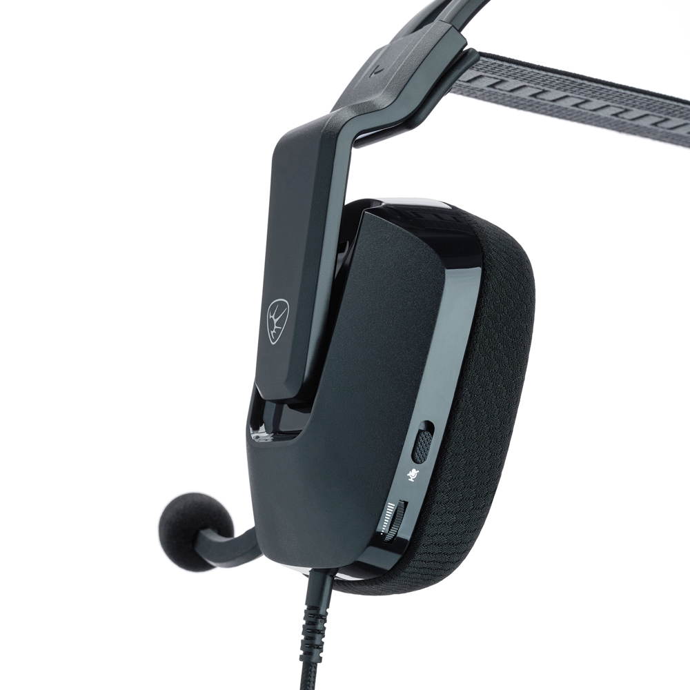 Наушники проводные с микрофоном игровые BY Morion USB 3,2 м, автоподвес, красная подсветка, арт.№ 410-089