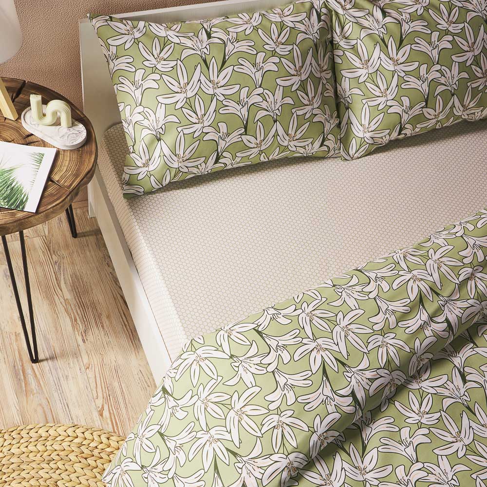 PROVANCE Эвкалипт Комплект постельного белья 2 (4 предмета), поплин, 100% хлопок, зеленый, арт.№ 421-008