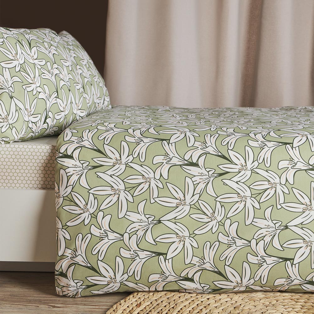 PROVANCE Эвкалипт Комплект постельного белья 2 (4 предмета), поплин, 100% хлопок, зеленый, арт.№ 421-008