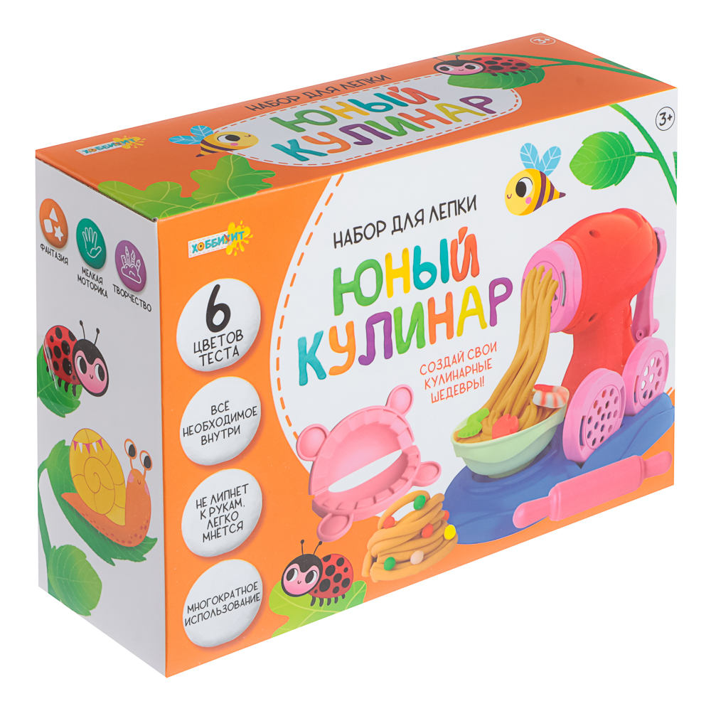 ХОББИХИТ Набор для лепки «Юный кулинар», РР, тесто, 21х15,5х7см, арт.№ 289-180