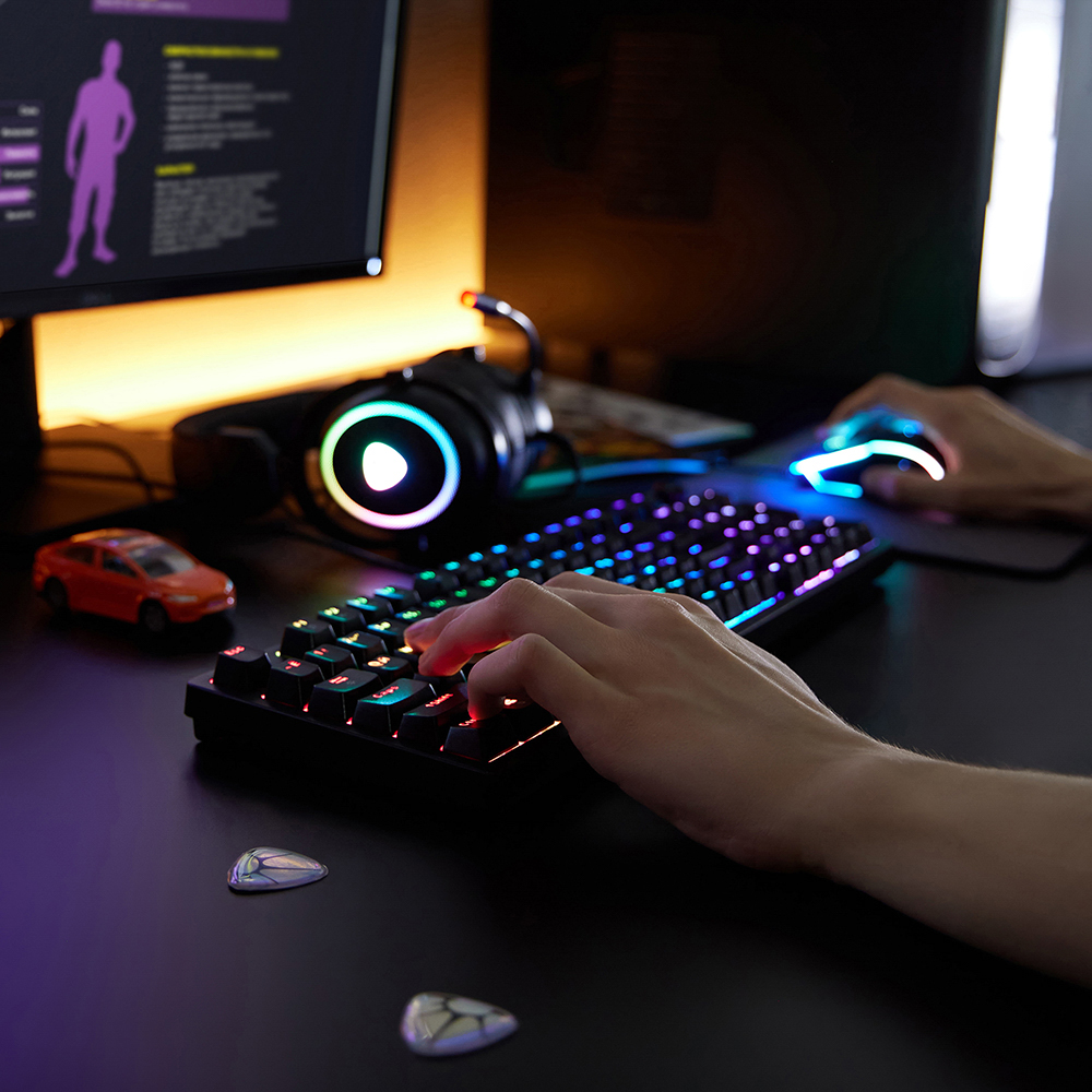 Игровая клавиатура проводная BY Scutum FULL SIZE механическая, 96 кл., Outemu "Brown", RGB, 2м, арт.№ 405-074