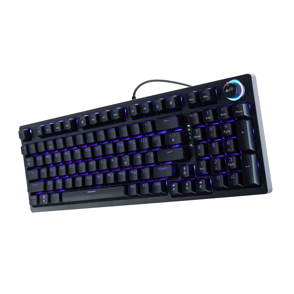 Игровая клавиатура проводная BY Scutum FULL SIZE механическая, 96 кл., Outemu "Brown", RGB, 2м, арт.№ 405-074