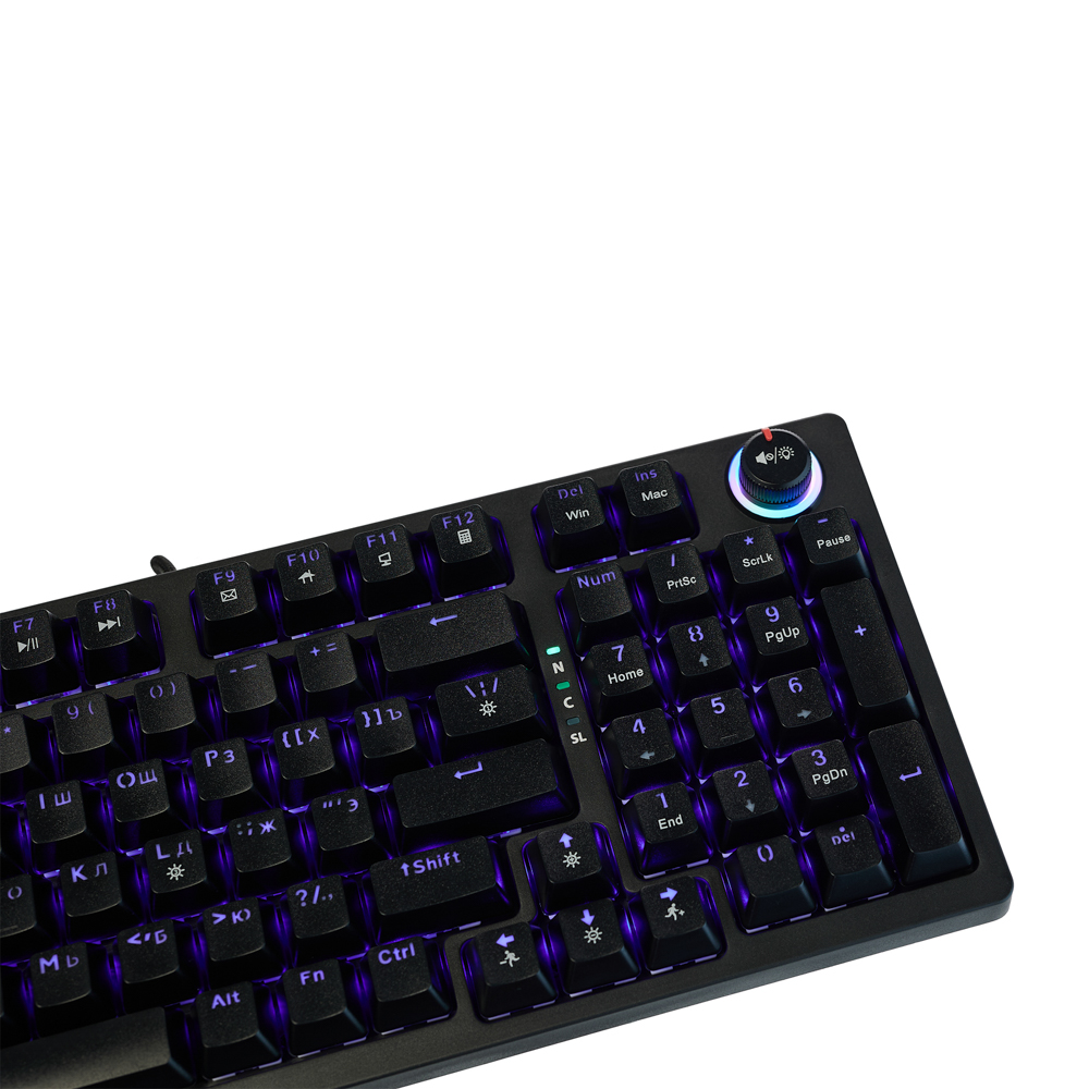 Игровая клавиатура проводная BY Scutum FULL SIZE механическая, 96 кл., Outemu "Brown", RGB, 2м, арт.№ 405-074