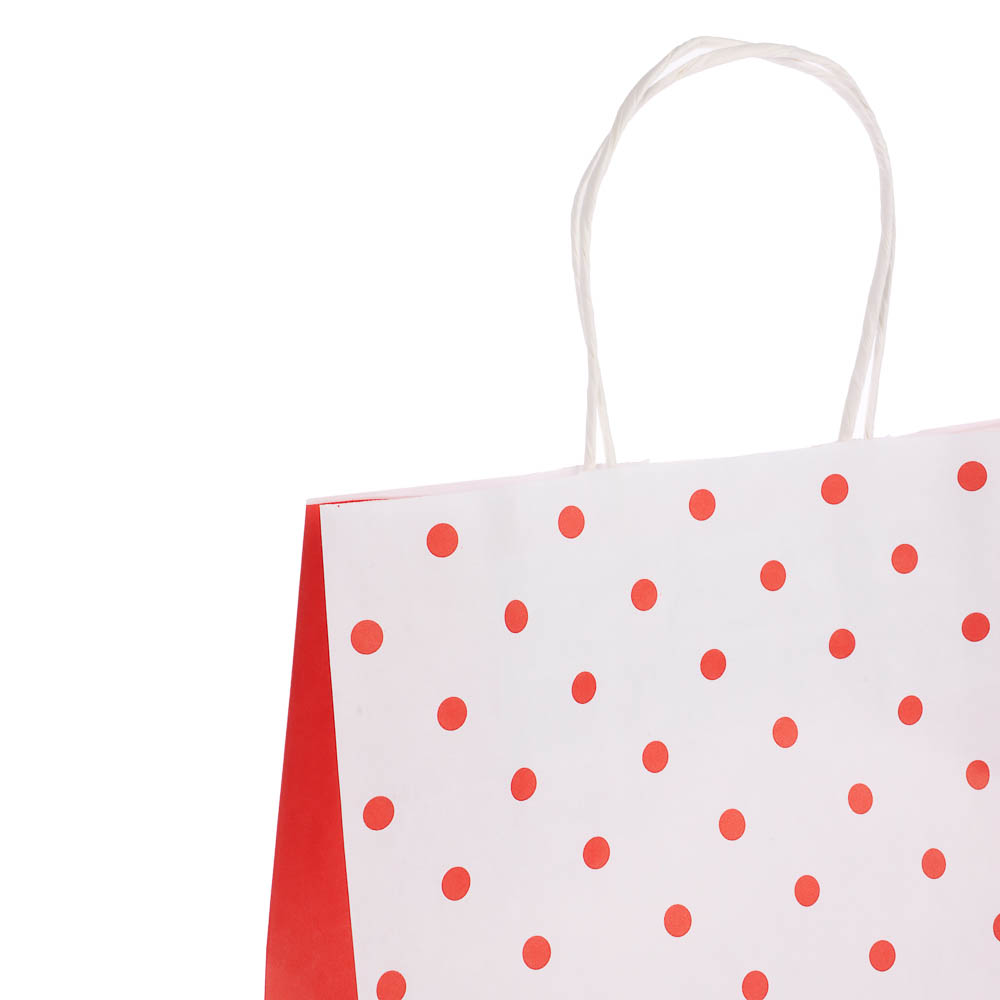 Пакет подарочный с кручеными ручками L 24x10,5x32 см, "Горохи", арт.№ 507-511