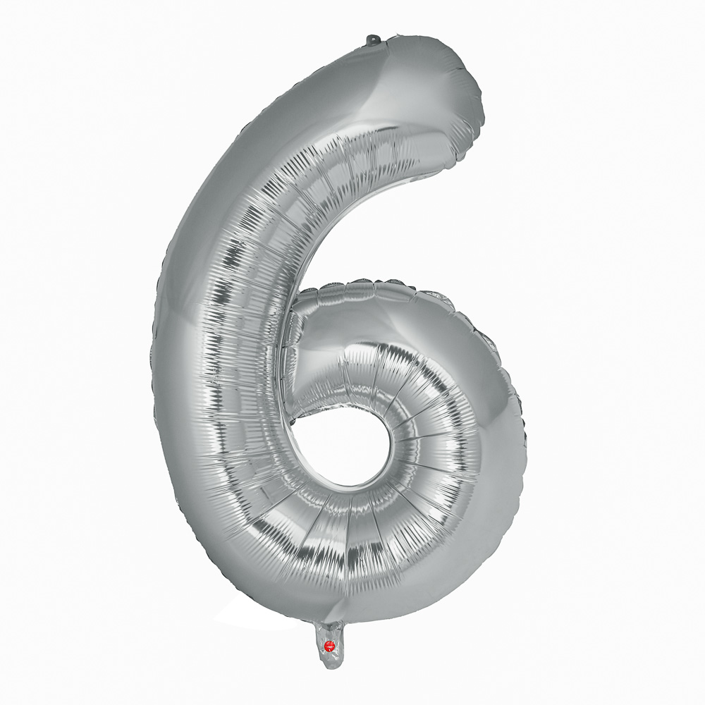 Шар воздушный фольгированный "Цифра" тм Fntastic, 40", серебристый, микс, арт.№ 518-257