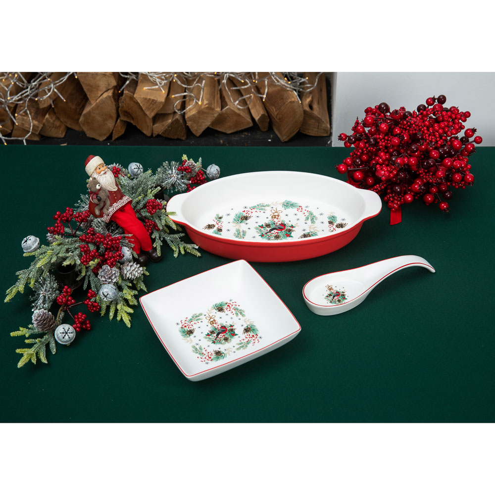 MILLIMI Снегирь Подставка для ложки, 22х7х3.5см, керамика, арт.№ 820-139