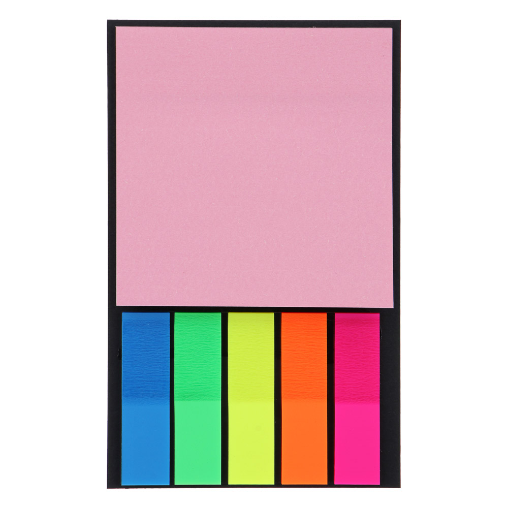 Набор (листочки самоклеющиеся и закладки), бумага, полиэтилен, 13х8см, 4 цвета, арт.№ 526-422