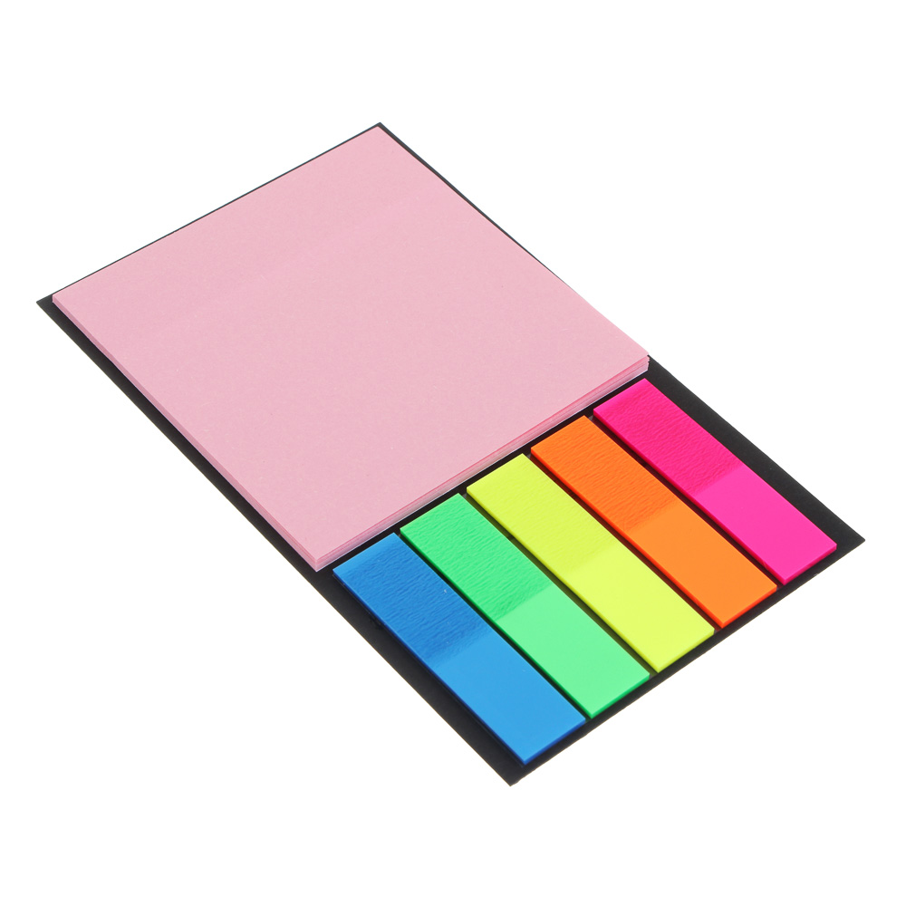 Набор (листочки самоклеющиеся и закладки), бумага, полиэтилен, 13х8см, 4 цвета, арт.№ 526-422