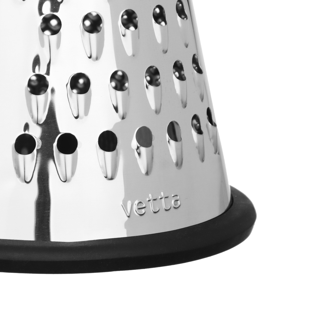 Терка 3-х сторонняя тм VETTA 25см, нерж.сталь, пластик. ручка, арт.№ 885-144