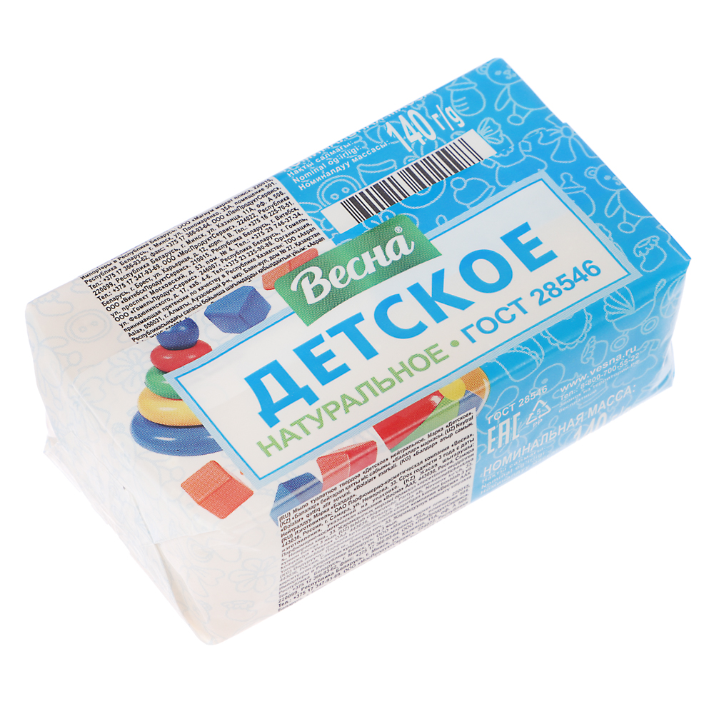 Мыло твердое ВЕСНА Детское, 140 г, арт.№ 927-006