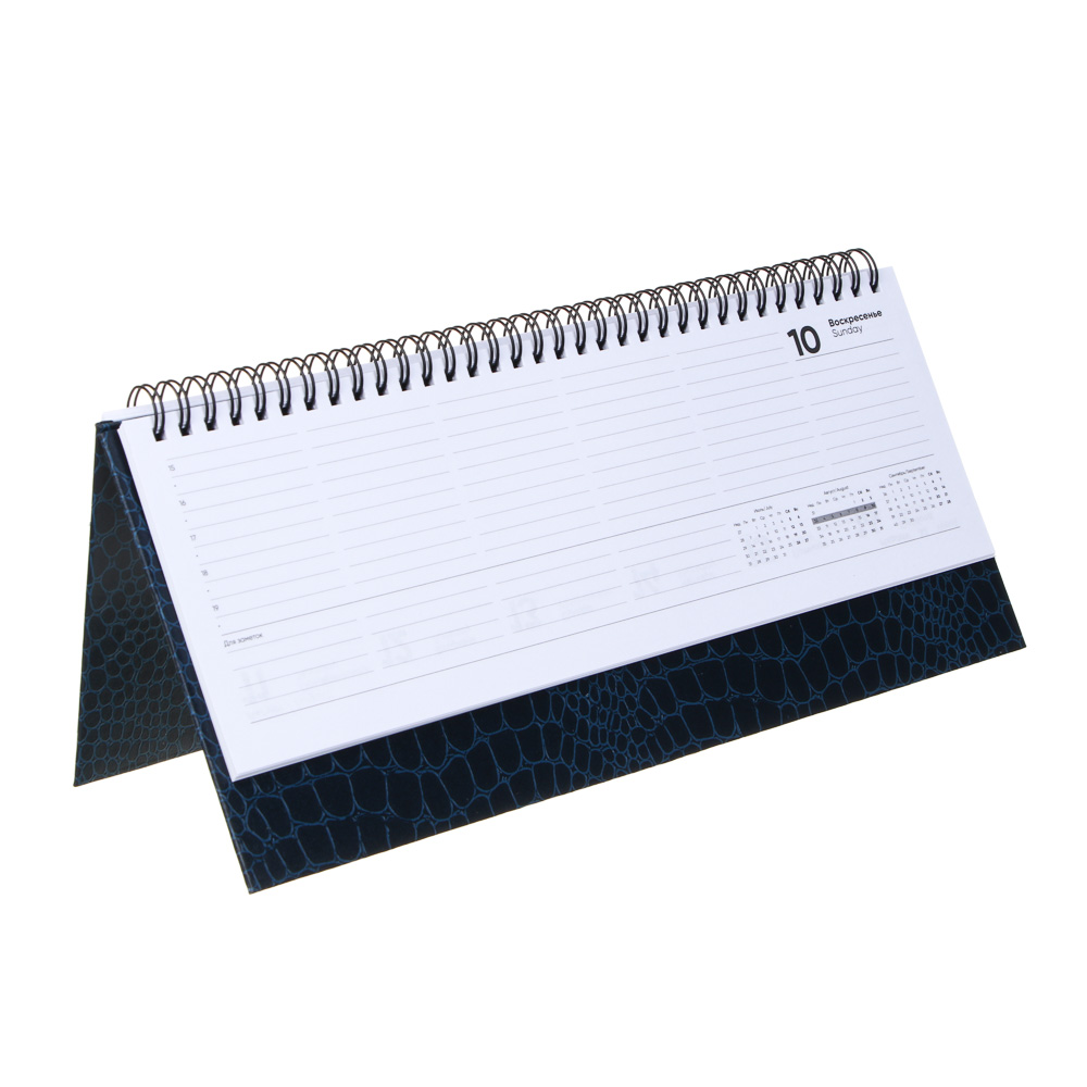 Планинг настольный 128 страниц на 2025 год "РЕПТИЛ", 31x14,5 см, твердая обложка, бумвинил под рептилию, 3 цвета, арт.№ 572-224