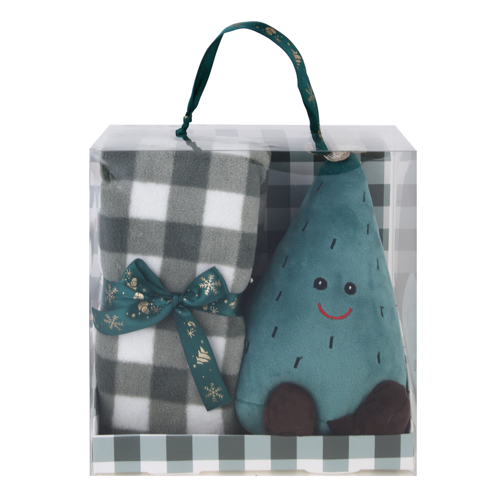 PROVANCE Фелиз Плед с сувениром, 75х90см, 100% полиэстер, зеленый, арт.№ 492-232