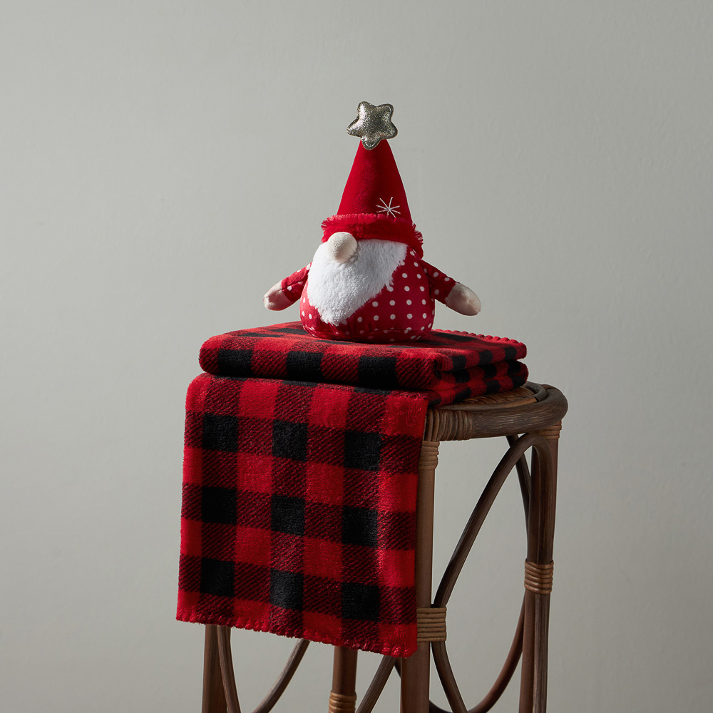 PROVANCE Фелиз Плед с сувениром, 75х90см, 100% полиэстер, красный, арт.№ 492-233