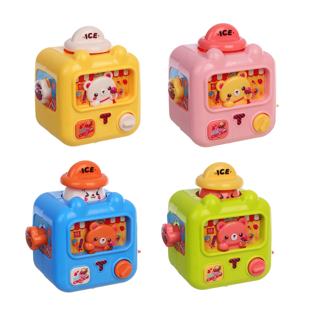 Игрушка развивающая для малышей "Умный кубик", ABS, 9х7,5х9,2см, 4 дизайна, арт.№ 270-067