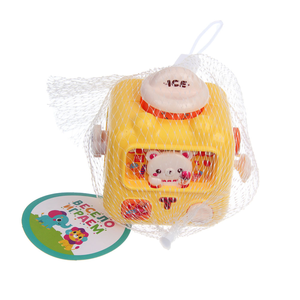Игрушка развивающая для малышей "Умный кубик", ABS, 9х7,5х9,2см, 4 дизайна, арт.№ 270-067