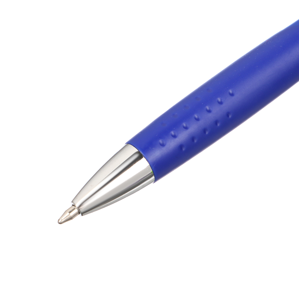 Авторучка шариковая синяя "Альфа", прорезинен.корпус, 0,7мм, 3 цв.корпуса, пластик, арт.№ 626-036