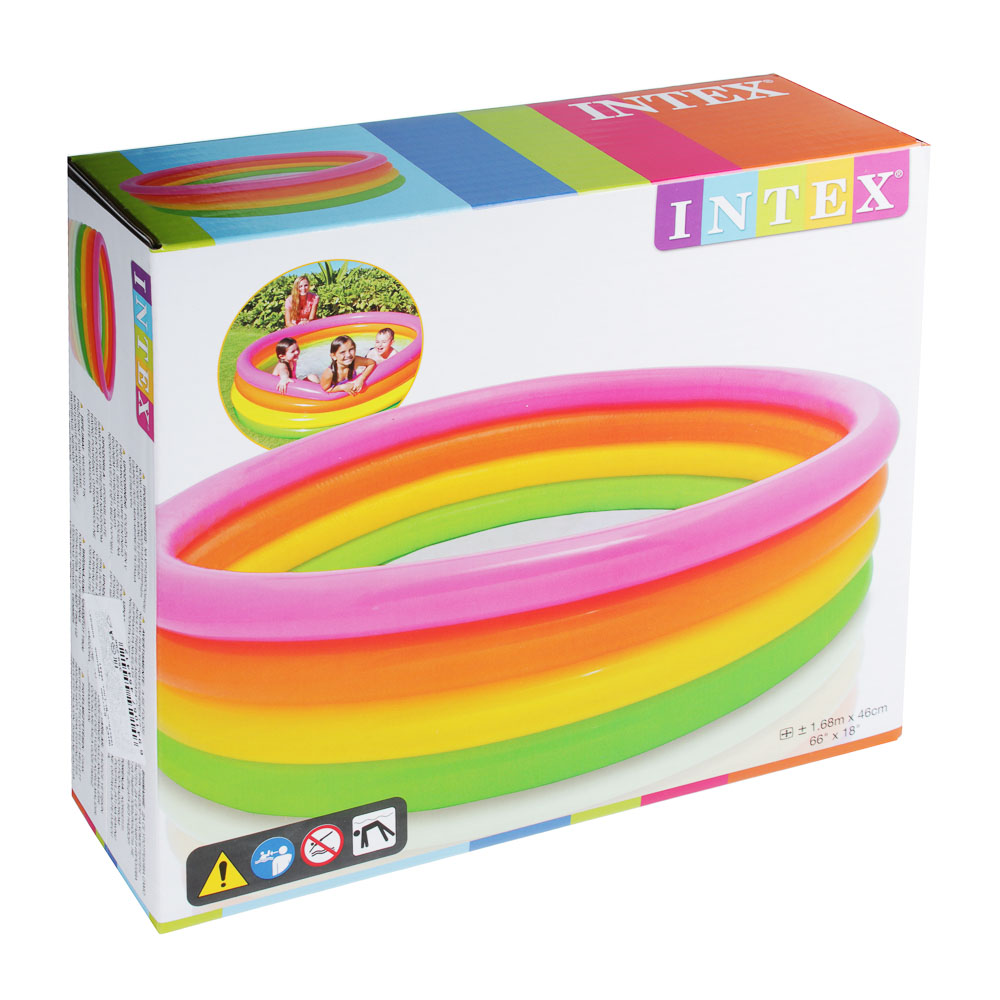 INTEX Бассейн "Цветные кольца", 168x46см, от 3 лет, 56441NP, арт.№ 359-296
