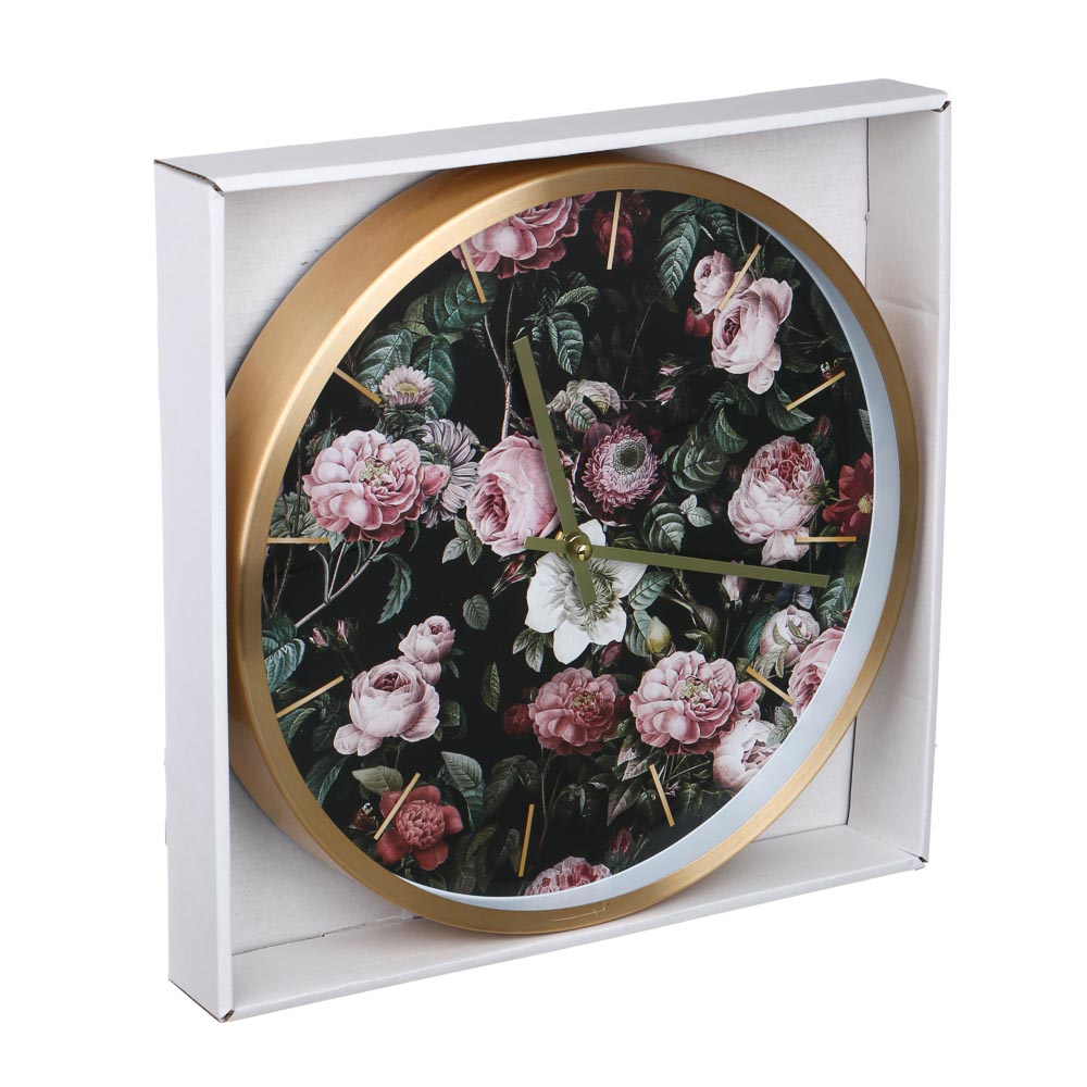 LADECOR CHRONO Часы настенные круглые, металл, 30х30х4 см, 1xАА, арт.2-13, арт.№ 581-244