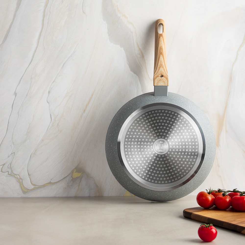 SATOSHI Берг Сковорода литая d26см, антипригарное покрытие Мрамор, индукция, арт.№ 846-737