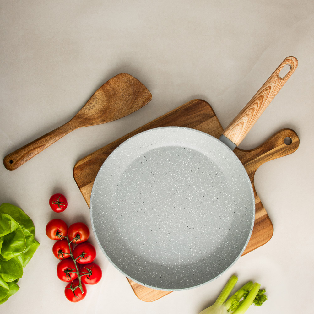 SATOSHI Берг Сковорода литая d28см, антипригарное покрытие Мрамор, индукция, арт.№ 846-738